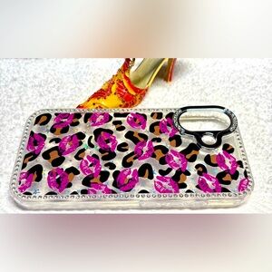 Super Bling fun Phone Case-iphone16 NEW with rhinestone and leopard print